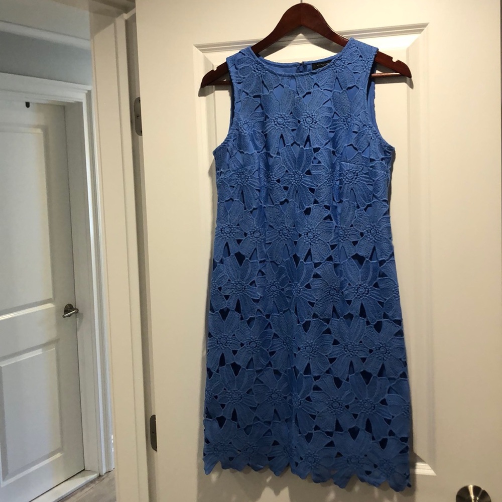 Blue eyelet Ann Taylor dress